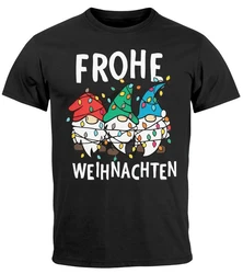 MoonWorks Herren T-Shirt Weihnachten Dabbing Braun/Schwarz/Beige/Weiß/Grau