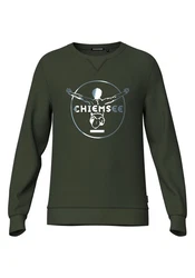 Chiemsee Sweatshirt im Label-Look Dunkelgrün/Grün