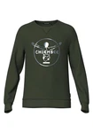Chiemsee Sweatshirt im Label-Look Dunkelgrün/Grün