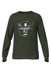 Chiemsee Sweatshirt im Label-Look Dunkelgrün/Grün