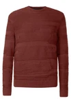 STREET ONE MEN Strickpullover Dunkelrot/Rot/Orange/Braun