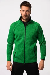 JP1880 Fleecejacke Strickfleece-Jacke Grün/Neonfarben/Türkis/Dunkelgrün