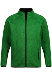 JP1880 Fleecejacke Strickfleece-Jacke Grün/Neonfarben/Türkis/Dunkelgrün