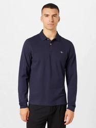 GANT Shirt Poloshirt (1-tlg) Blau/Blau (evening blau)
