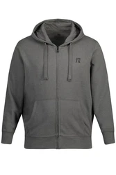 JP1880 Fleecejacke Hoodie-Jacke Fitness Sweat Kapuze Hellgrau/Dunkelgrau/Grau