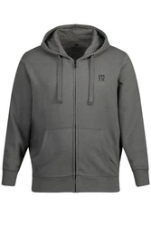 JP1880 Fleecejacke Hoodie-Jacke Fitness Sweat Kapuze Hellgrau/Dunkelgrau/Grau