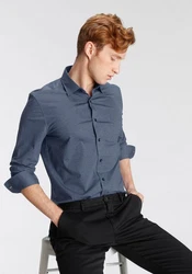 OLYMP Langarmhemd Luxor 24/Seven modern fit Jerseyshirt 