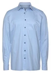 OLYMP Langarmhemd Luxor 24/Seven modern fit Jerseyshirt Hellblau/Blau