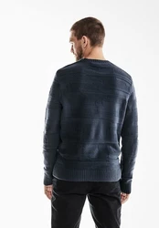 STREET ONE MEN Strickpullover Dunkelblau/Blau