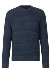 STREET ONE MEN Strickpullover Dunkelblau/Blau