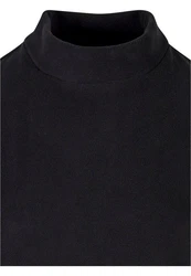 URBAN CLASSICS Rundhalspullover Herren Oversized Polar Fleece Crew Schwarz/Dunkelgrau