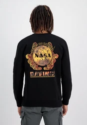 Alpha Industries Sweatshirt NASA Davinci Sweater Schwarz/Creme