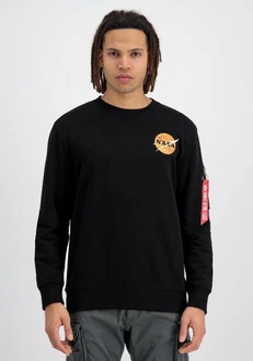 Alpha Industries Sweatshirt NASA Davinci Sweater Schwarz/Creme Alpha Industries Sweatshirt NASA Davinci Sweater Schwarz/Creme