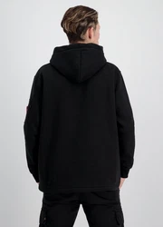 Alpha Industries Patch Hoodie Rot/Rosa/Schwarz