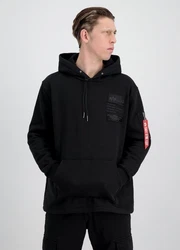 Alpha Industries Patch Hoodie Rot/Rosa/Schwarz