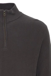 Blend Strickpullover mit halbem Reißverschluss BHCodford 4482 dunkelgrau (4482)