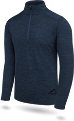 normani Langarmshirt Herren mit 1/4 Zipper Canberra 