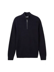 TOM TAILOR Strickpullover mit Troyer Kragen 6314 Navy (6314)