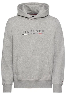 Tommy Hilfiger Hoodie Hilfiger New York Hoody mit Kängurutasche grau/light grau heather