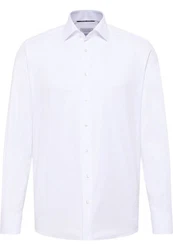 Eterna Langarmhemd Weiß/Creme