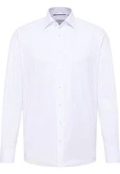 Eterna Langarmhemd Weiß/Creme