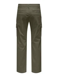 ONLY & SONS Cargohose ONSEDGE-ED CARGO LOOSE PANT Khaki/Dunkelgrün