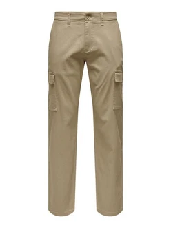 ONLY & SONS Cargohose ONSEDGE-ED CARGO LOOSE PANT Khaki ONLY & SONS Cargohose ONSEDGE-ED CARGO LOOSE PANT Khaki