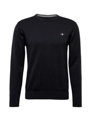 Gant Herren Pullover CLASSIC COTTON C-NECK Schwarz/schwarz (black)