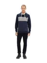 Sweatshirt Farbblock Sweatshirt Stehkragen Design Weich Regular Fit 6662 in Dunkelblau