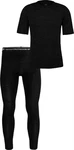 normani Thermounterhemd Herren Merino-Set T-Shirt und Unterhose Schwarz