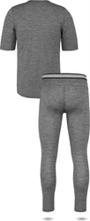 normani Thermounterhemd Herren Merino-Set T-Shirt und Unterhose Dunkelgrau/Grau/Hellgrau