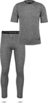 normani Thermounterhemd Herren Merino-Set T-Shirt und Unterhose Dunkelgrau/Grau/Hellgrau