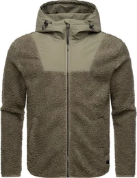 Fleecejacke Adar Angesagte Herren Plschjacke mit hohem Kragen