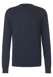 STREET ONE MEN Stehkragenpullover Dunkelblau/Grau