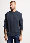 STREET ONE MEN Stehkragenpullover Dunkelblau/Grau
