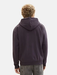 TOM TAILOR Denim Sweatjacke Funktionsjacke Hoodie mit Reißverschluss Lila/Dunkelblau/Schwarz/Dunkelgrau