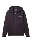TOM TAILOR Denim Sweatjacke Funktionsjacke Hoodie mit Reißverschluss Lila/Dunkelblau/Schwarz/Dunkelgrau