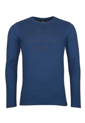 Petrol Industries Sweatshirt Pullover mit Rundhalsausschnitt Hellblau/Blau/Dunkelblau
