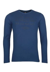 Petrol Industries Sweatshirt Pullover mit Rundhalsausschnitt Hellblau/Blau/Dunkelblau