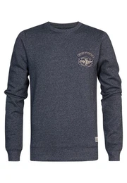 Sweatshirt Pullover Hubbing Sweatshirt in Melange-Optik (1-tlg)