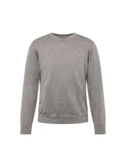 Gant Herren Pullover CLASSIC COTTON C-NECK graumeliert Gant Herren Pullover CLASSIC COTTON C-NECK graumeliert