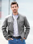 Witt Funktionsjacke Leder-Jacke Grau/Hellgrau/Dunkelgrau