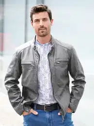 Funktionsjacke Leder-Jacke