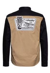 KingKerosin Langarmhemd The Islander Kontrastfarben
