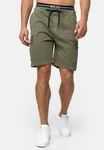 Indicode Jeansshorts Rudi Dunkelgrün/Khaki