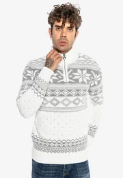 Strickpullover Sandy Springs mit trendigem Norweger-Muster