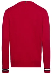 Tommy Hilfiger Strickpullover GLOBAL STRIPE CREW NK Rot/Rosa