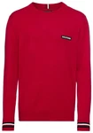 Tommy Hilfiger Strickpullover GLOBAL STRIPE CREW NK Rot/Rosa
