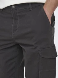 ONLY & SONS Cargohose Carter Dunkelgrau/Grau/Khaki/Hellgrau