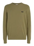Calvin Klein Rundhalspullover TEXTURED CN SWEATER Dunkelgrün/Khaki